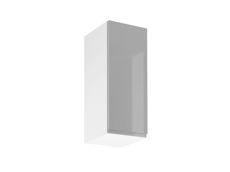 Hängeschrank 30 cm – Velmora G30 P/L – Grau / Hochglanz