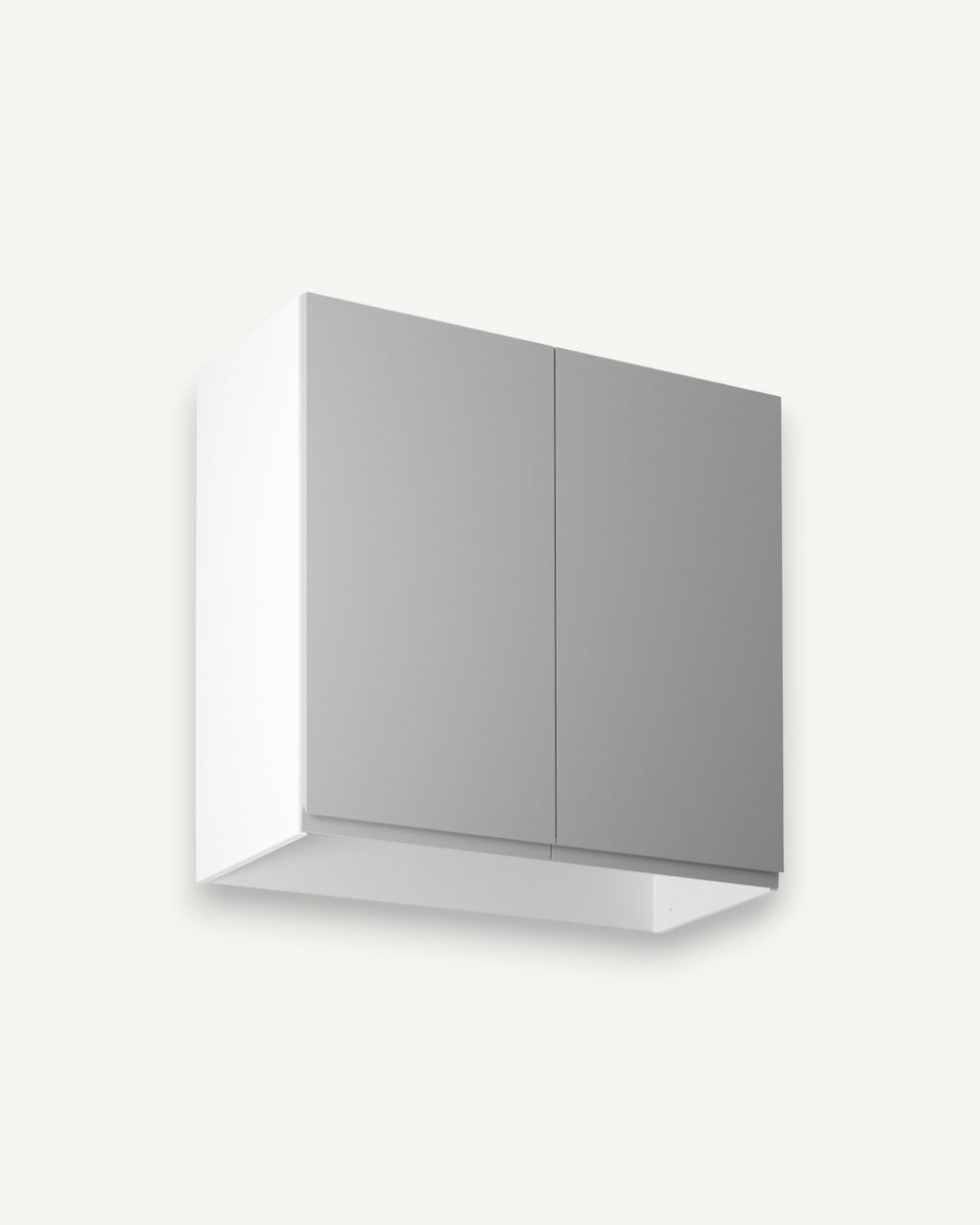 Hängeschrank mit Geschirrtrockner 80 cm – Velmora G80C Grau/Hochglanz
