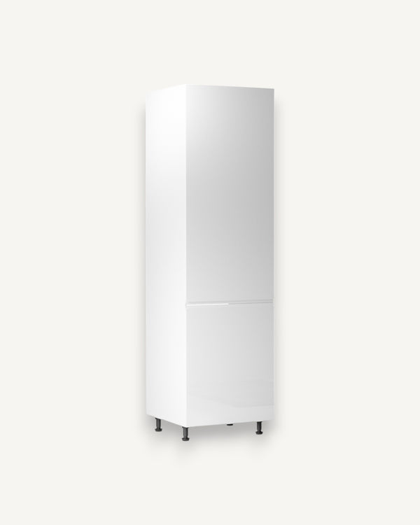 Kühlumbauschrank 60 cm - Velmora D60ZL P/L Weiß Hochglanz