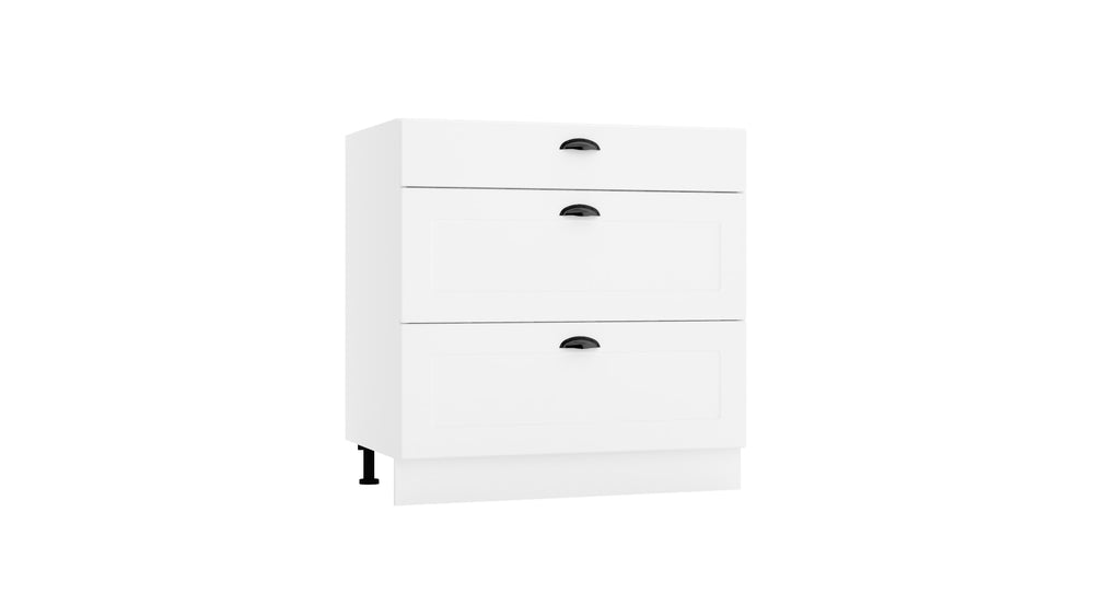 Unterschrank D80S3 – Elvara – 3 Schubladen für Organisation