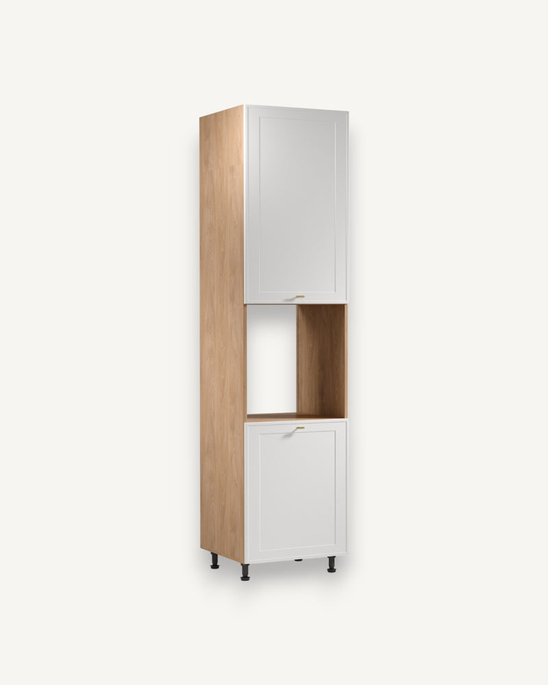 Mikrowellenumbauschrank D60PWN P/L - Sorento Sonoma Eiche Weiß - Elegante und effektive Organisationْ.