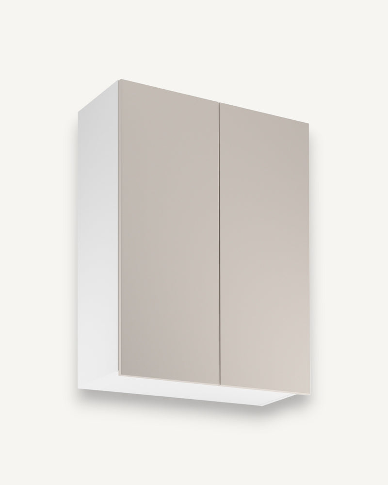 Hängeschrank G80 - Sorento Weiß Beige - Praktische Höhe für leichten Zugriff.