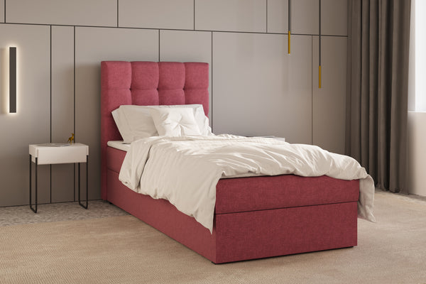 Boxbett - Bett 05 OSLO - Hugo- mit Bettkasten und Waschbarem Topper