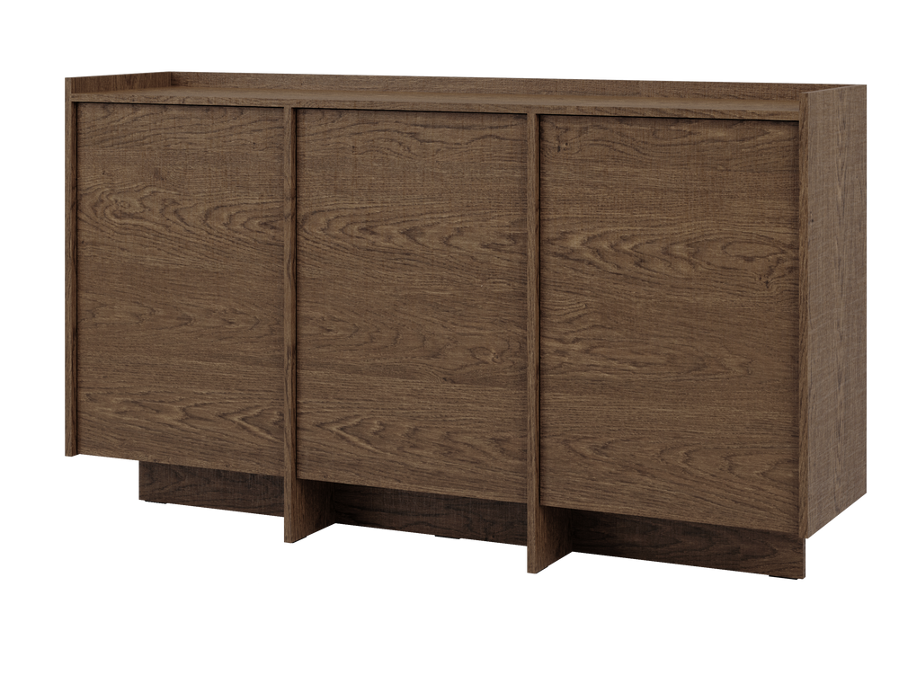 Akari Kommode Modern Elegant – Stilvolle große 3-türige Kommode mit Push-to-Open System in Baltic Storm Eiche