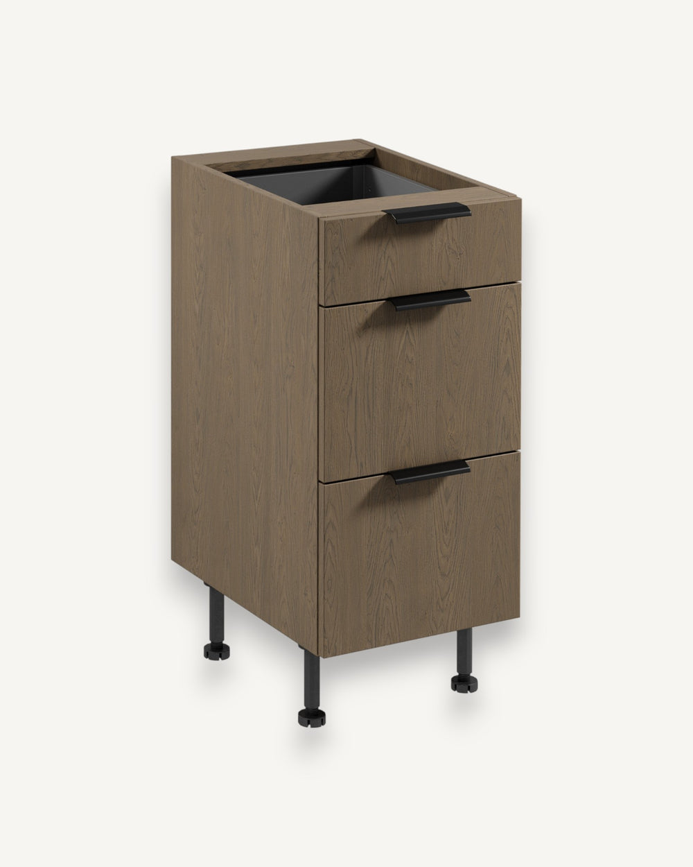 Unterschrank D40S3 P/L AX – Sorento Dunkle Eiche – Der ideale Stauraum für Ihr Zuhause.