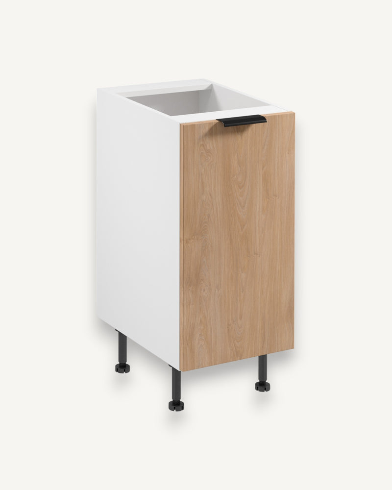 Unterschrank D40 P/L – Sorento Weiß Sonoma Eiche – Elegantes Design für Ihre Küche und vielseitig einsetzbar.