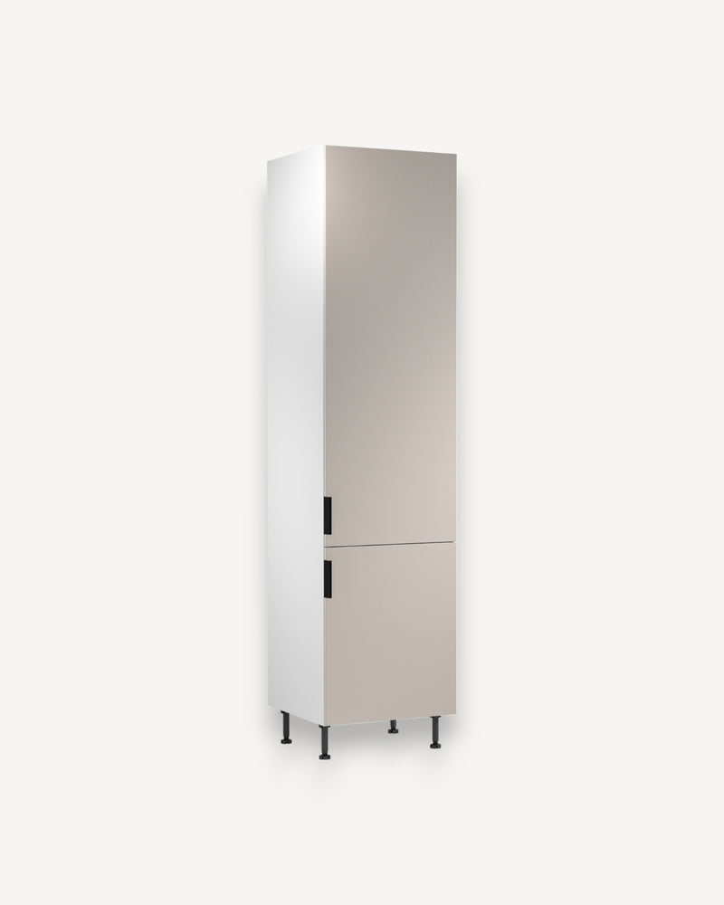 Hochschrank D60T P/L AX - Sorento Weiß Beige - Cleveres Stauraumwunder für kleine Küchen.