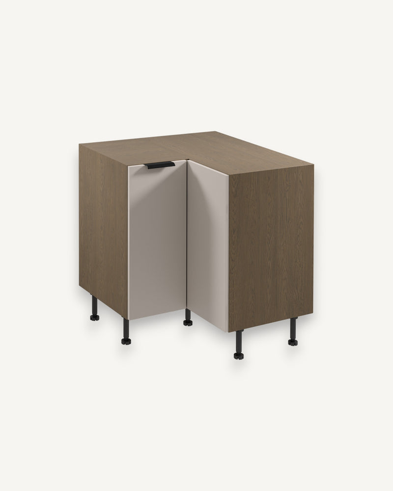 Eckunterschrank D90N - Sorento Beige - Eleganz trifft auf Praktikabilität in jeder Eck.