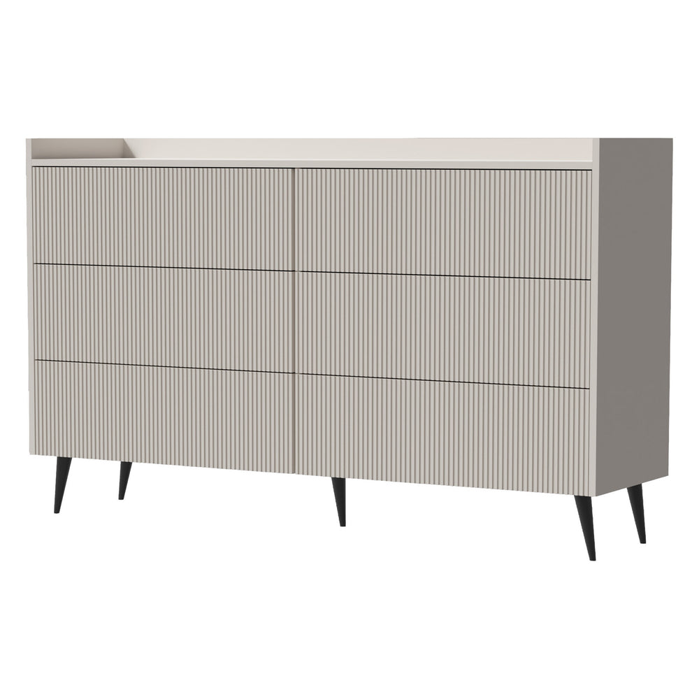 Ademo Kommode 150 cm mit 6 Schubladen – Kaschmir