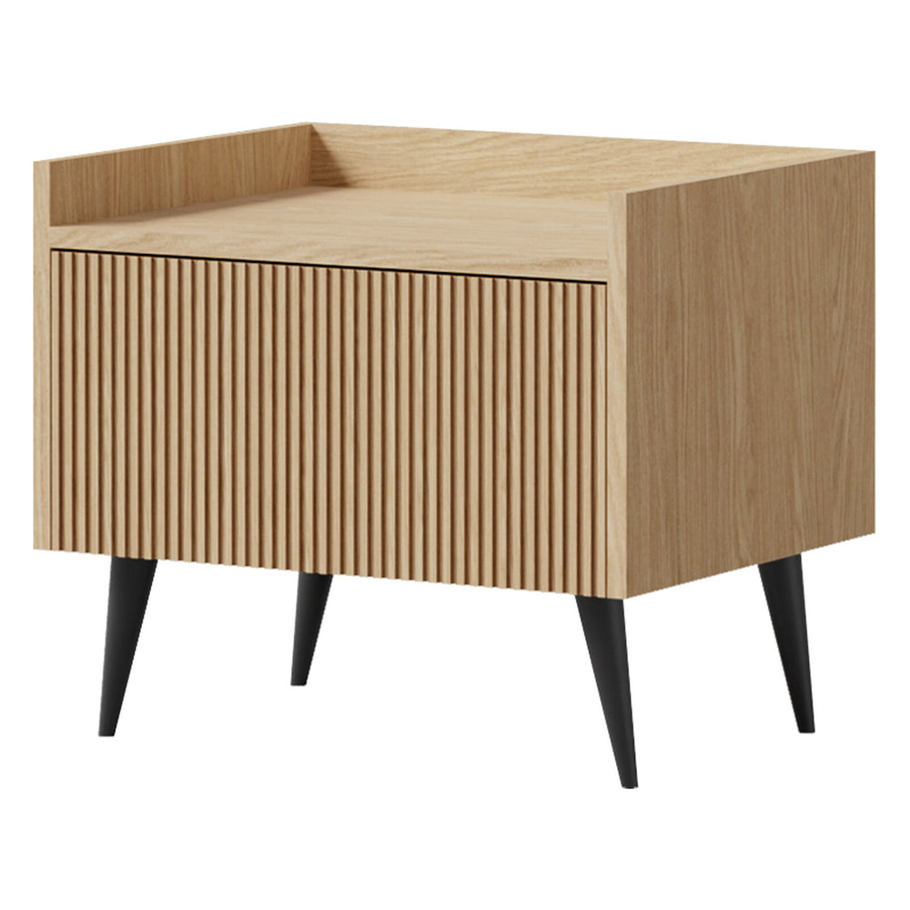 Ademo Nachttisch 52 cm mit Klappe – Frühlingseiche