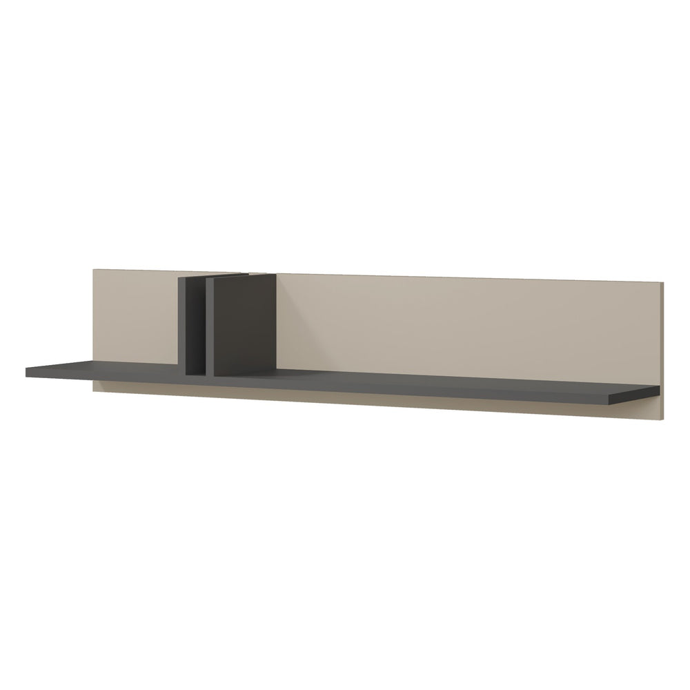 Alsy Wandregal 110 cm – Anthrazit / Hellbeige