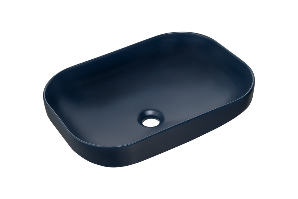 Aufsatzwaschbecken 50,4 × 35,2 cm – Navy Blue Matt, matt, eckig