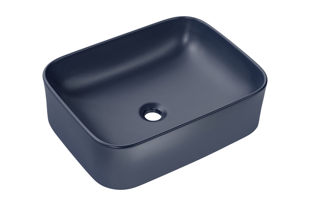 Aufsatzwaschbecken 50,5 × 38 cm – Navy Blue Matt, matt, eckig