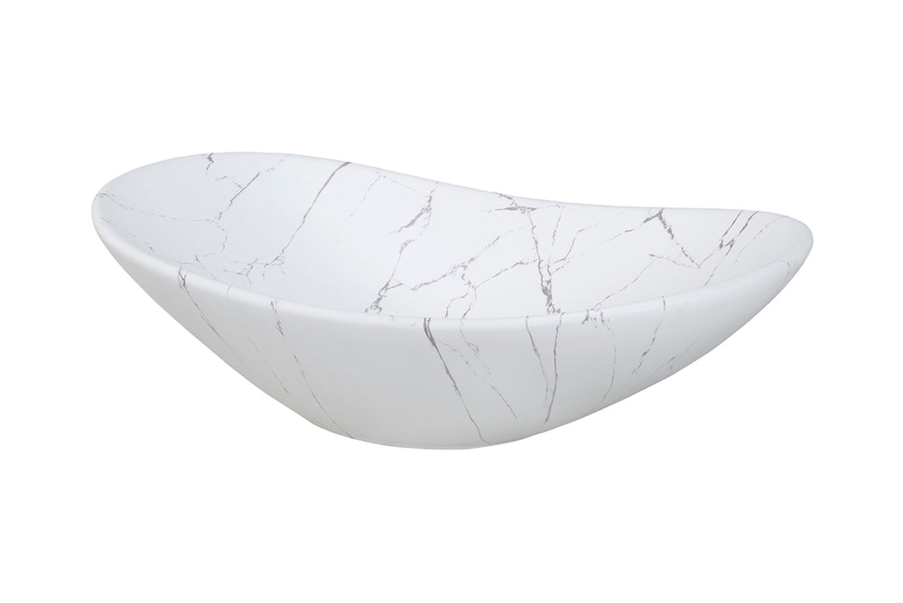 Aufsatzwaschbecken 61,5 × 36 cm – Weiß, matt, oval