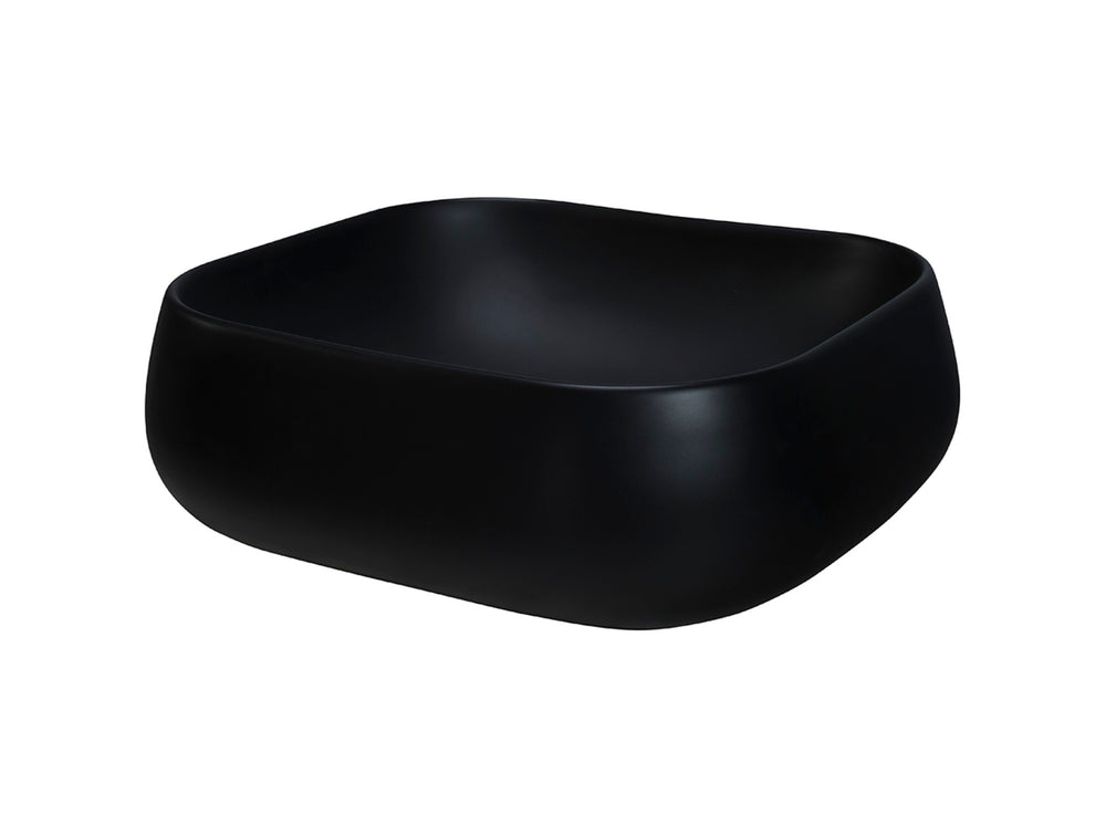 Aufsatzwaschbecken Nikea 45 × 40 cm – Schwarz, matt, eckig