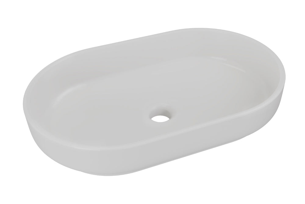 Aufsatzwaschbecken Riva II 55 × 35 cm – Beton hell, matt, oval