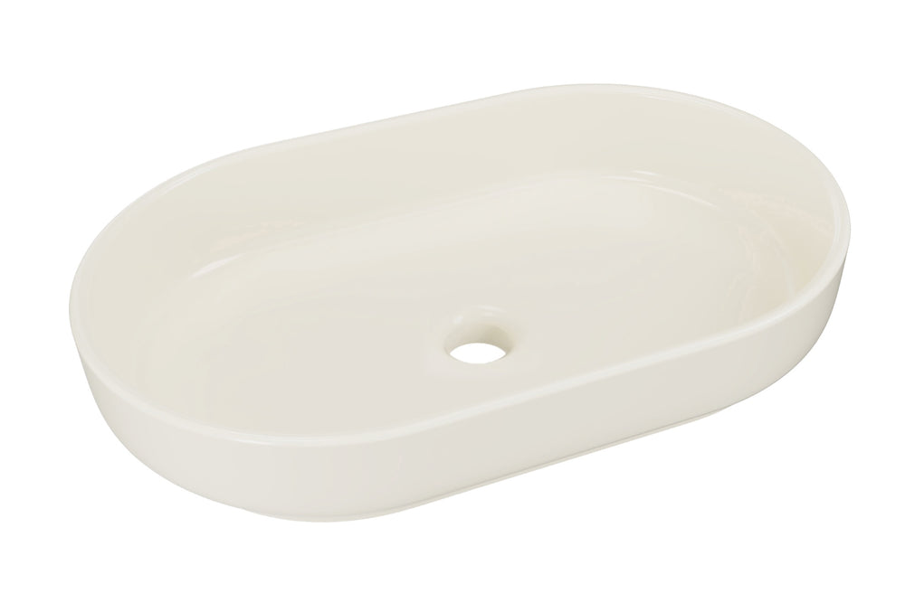 Aufsatzwaschbecken Riva II 55 × 35 cm – Elfenbein, matt, oval
