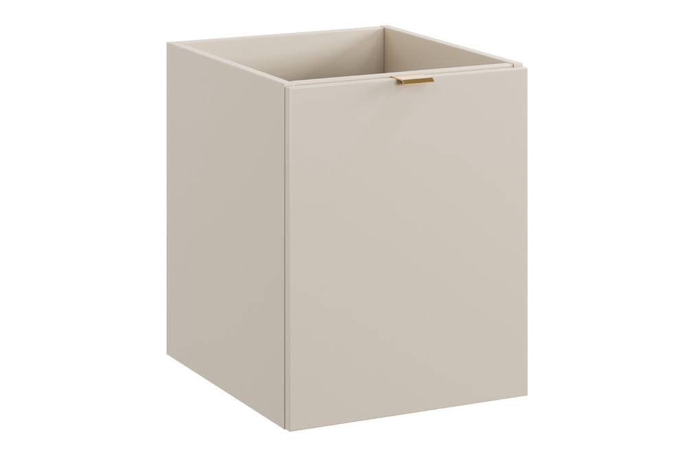 Badezimmer-Hängeschrank Dalvira Kaschmir matt 40 × 50 × 46 cm mit Wäschekorb