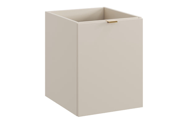 Badezimmer-Hängeschrank Dalvira Kaschmir matt 40 × 50 × 46 cm mit Wäschekorb