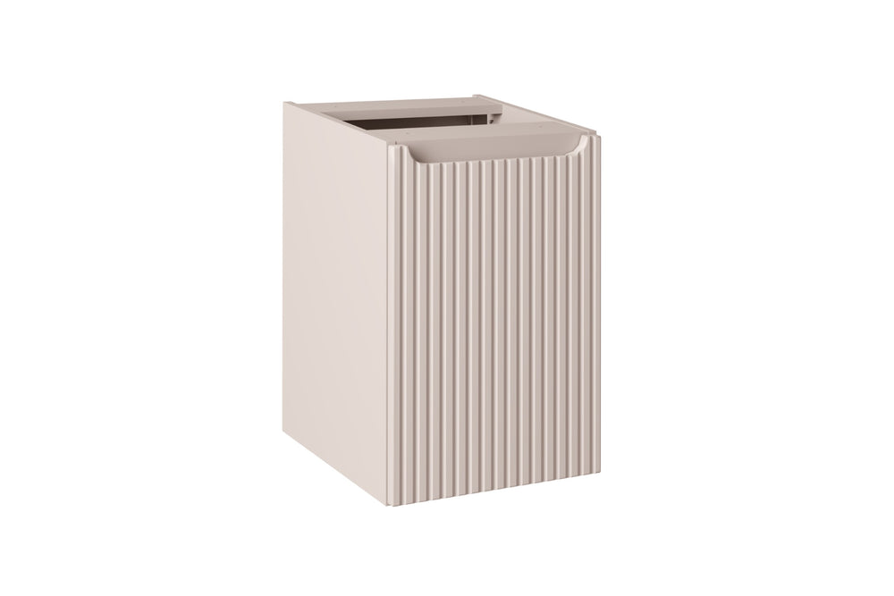 Badezimmer-Hängeschrank Novira Kaschmir matt 40 × 57 × 39 cm mit Wäschekorb