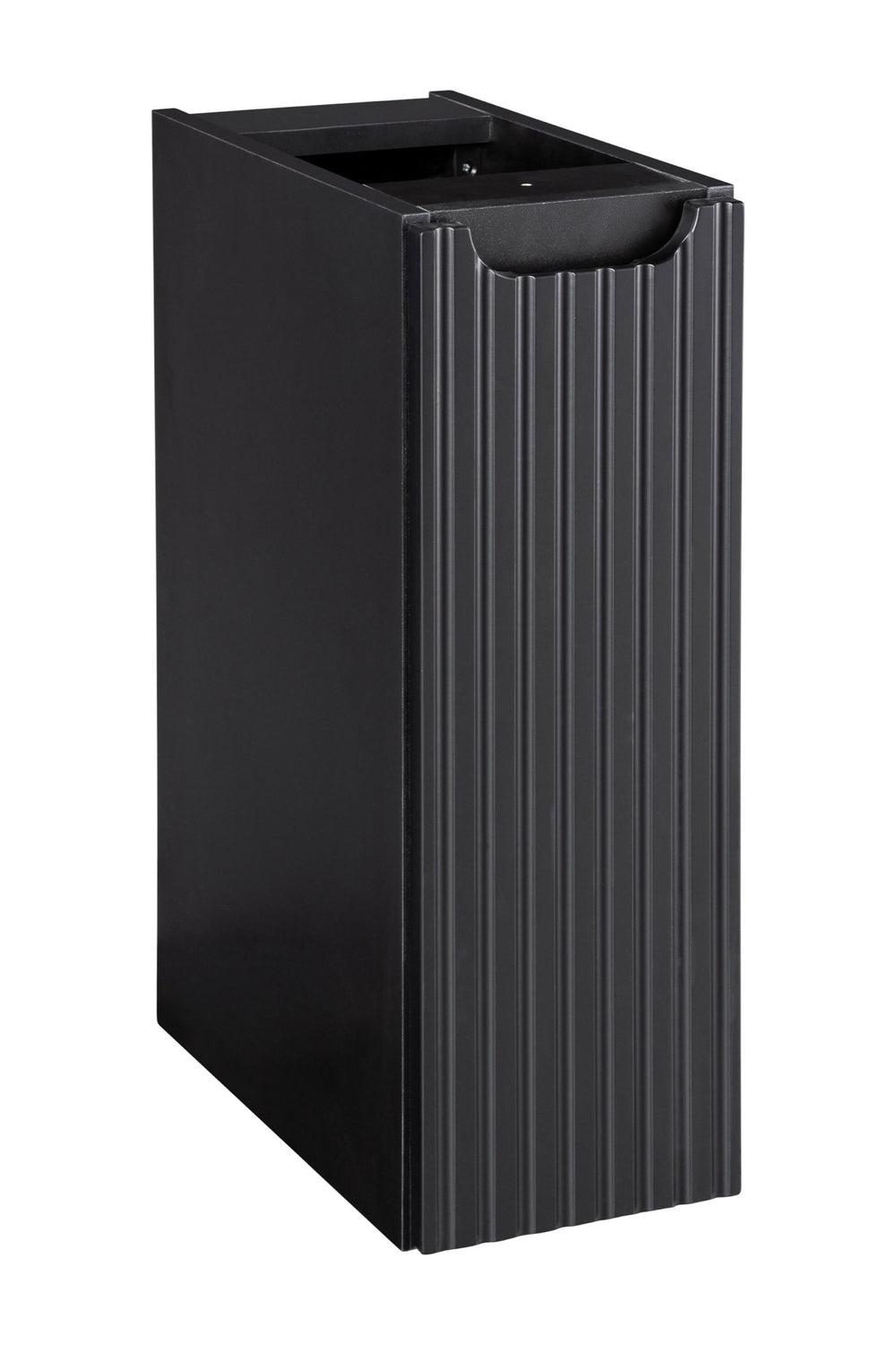 Badezimmer-Hängeschrank Novira Schwarz matt 20 × 57 × 39 cm mit 1 Tür
