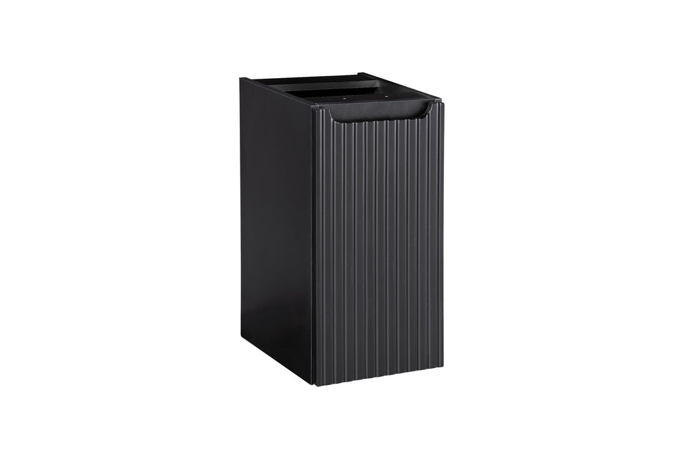 Badezimmer-Hängeschrank Novira Schwarz matt 30 × 57 × 39 cm mit 1 Tür