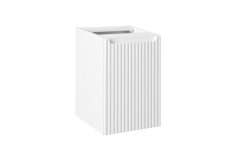 Badezimmer-Hängeschrank Novira Weiß matt 40 × 39 × 57 cm mit Wäschekorb