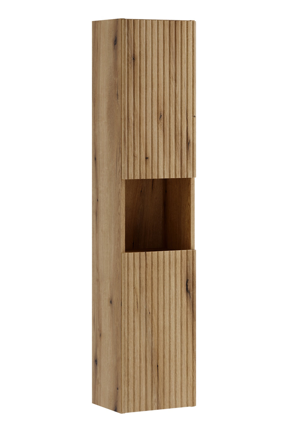 Badezimmer-Hochschrank Novira Coast Evoke Eiche 30 × 140 × 25 cm mit 2 Türen – Coast Evoke Eiche
