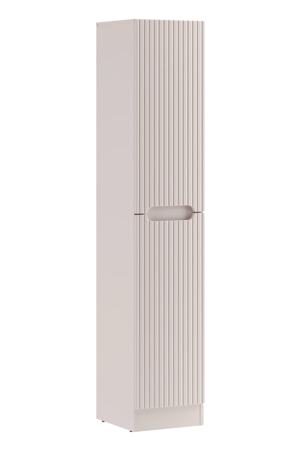 Badezimmer-Hochschrank Novira Kaschmir matt 35 × 180,5 × 39 cm mit 1 Tür, mit Wäschekorb