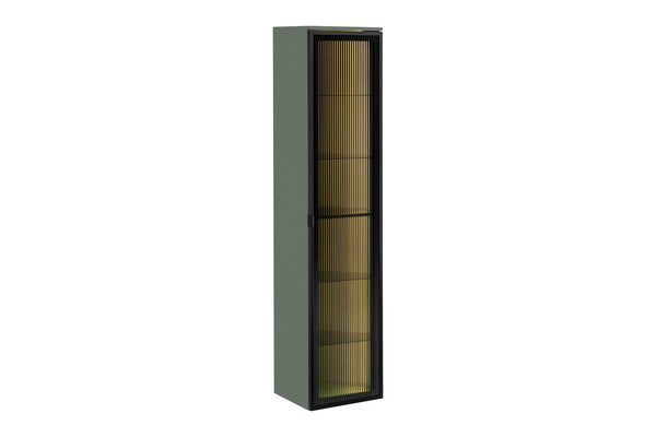 Badezimmer-Hochschrank Sombrela Glass 40 × 172 × 35 cm mit 1 Tür, mit LED-Beleuchtung