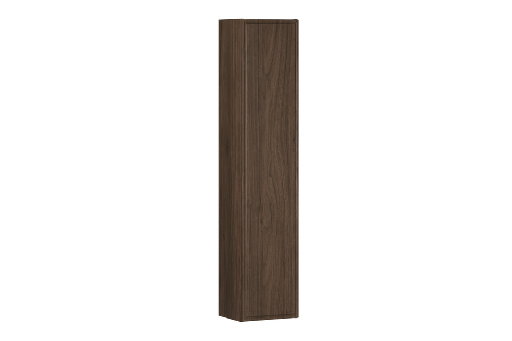 Badezimmer-Hochschrank Terrana Walnuss Villa 30 × 140 × 25 cm mit 1 Tür