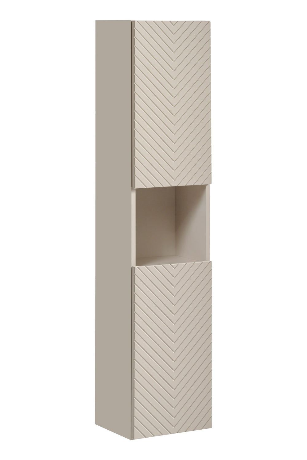 Badezimmer-Hochschrank Vivessa Kaschmir matt 30 × 140 × 25 cm mit 2 Türen