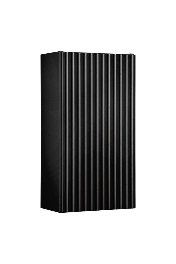 Badezimmer-Oberschrank Novira Schwarz matt 30 × 57 × 18,9 cm mit 1 Tür