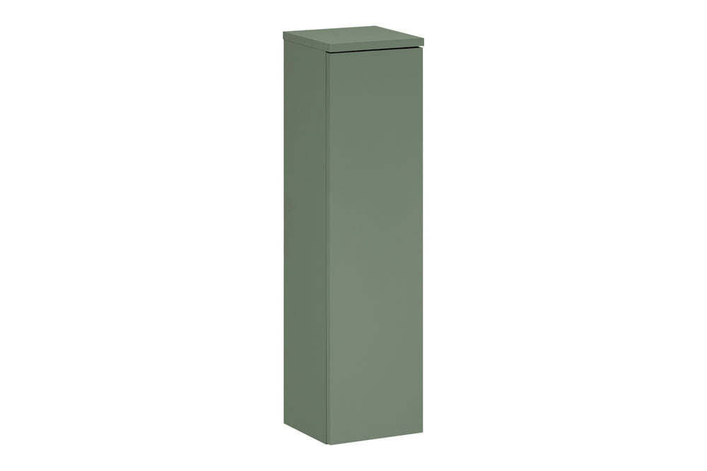 Badezimmer-Oberschrank Sombrela Schilfgrün 20 × 78 × 19 cm mit 1 Tür, mit LED-Beleuchtung