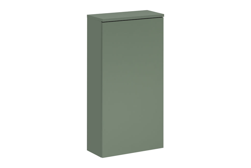Badezimmer-Oberschrank Sombrela Schilfgrün 40 × 78 × 19 cm mit 1 Tür, mit LED-Beleuchtung