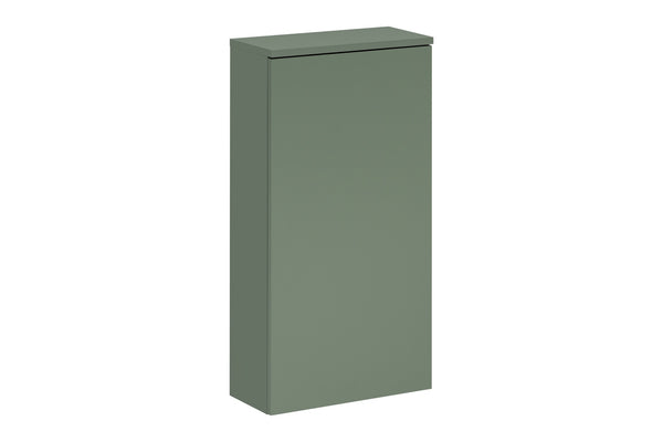 Badezimmer-Oberschrank Sombrela Schilfgrün 40 × 78 × 19 cm mit 1 Tür, mit LED-Beleuchtung