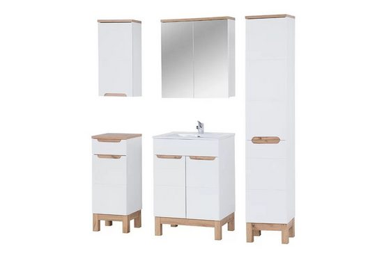 Badmöbel-Set – Bali White – Elegantes und praktisches Innendesign, das Platz spart.