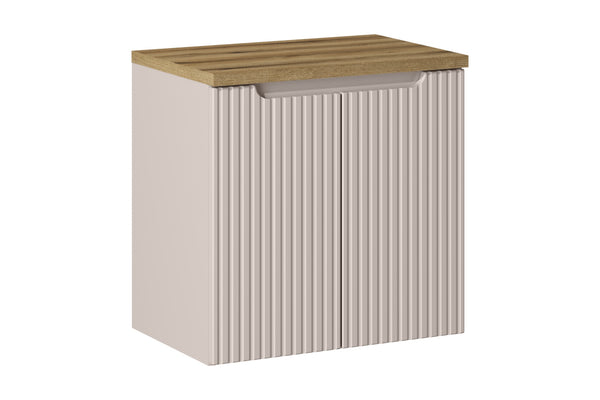 Badmöbel-Set Novira Kaschmir 60 cm – Waschbeckenunterschrank + Waschtischplatte
