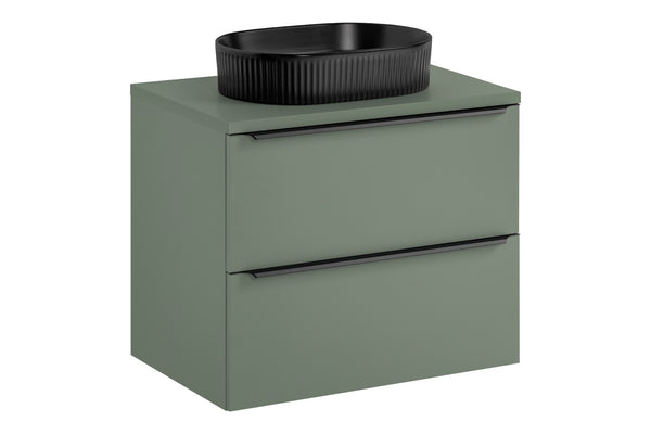 Badmöbel-Set Sombrela Grün 70 cm – Waschbecken + Waschbeckenunterschrank + Waschtischplatte