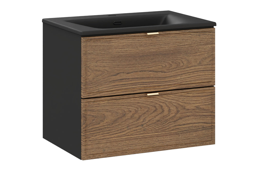 Badmöbel-Set Talvera Casella Eiche 60 cm – Waschbecken + Waschbeckenunterschrank