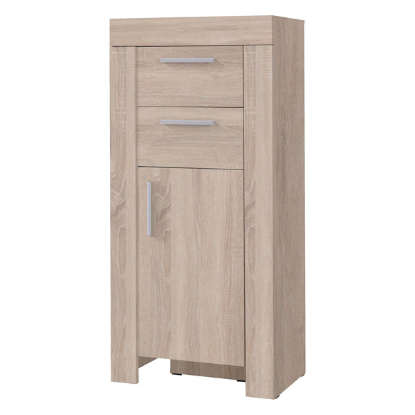 Cezar Highboard 60 cm mit 1 Tür und 2 Schubladen – Sonoma Eiche