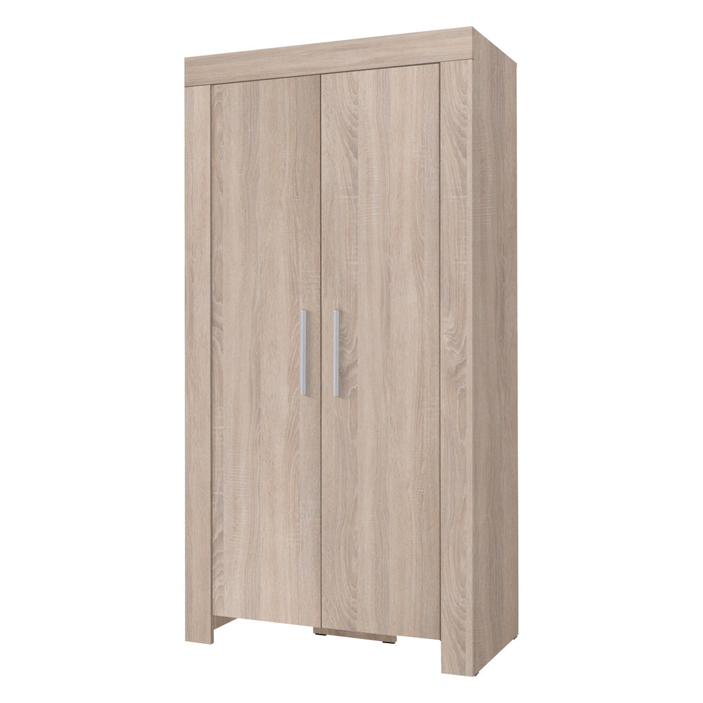 Cezar Kleiderschrank 100 cm mit 2 Türen – Sonoma Eiche