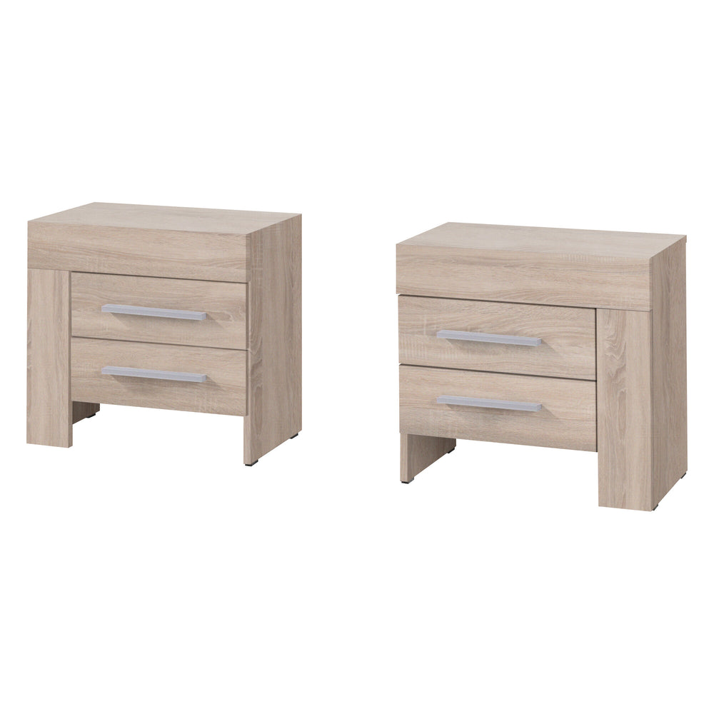 Cezar Nachttisch 50 cm mit 2 Schubladen – Sonoma Eiche