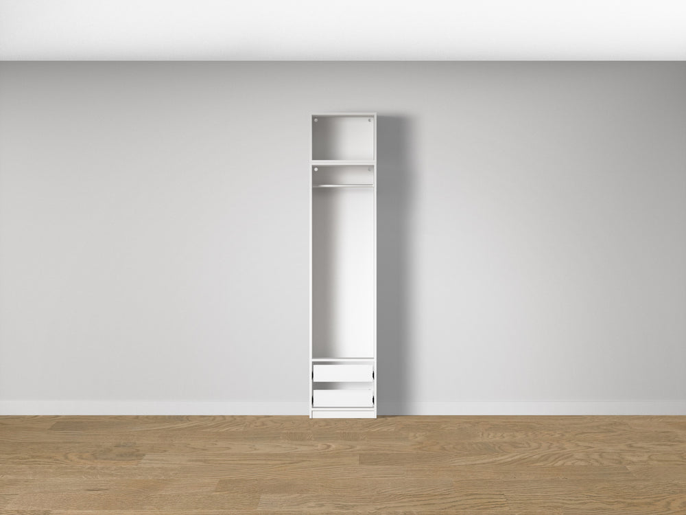 Combo Kleiderschrank-Set 04 – Korpus S1D mit Kleiderstange und 2 Schubladen
