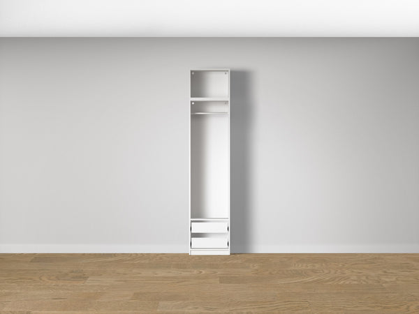 Combo Kleiderschrank-Set 04 – Korpus S1D mit Kleiderstange und 2 Schubladen