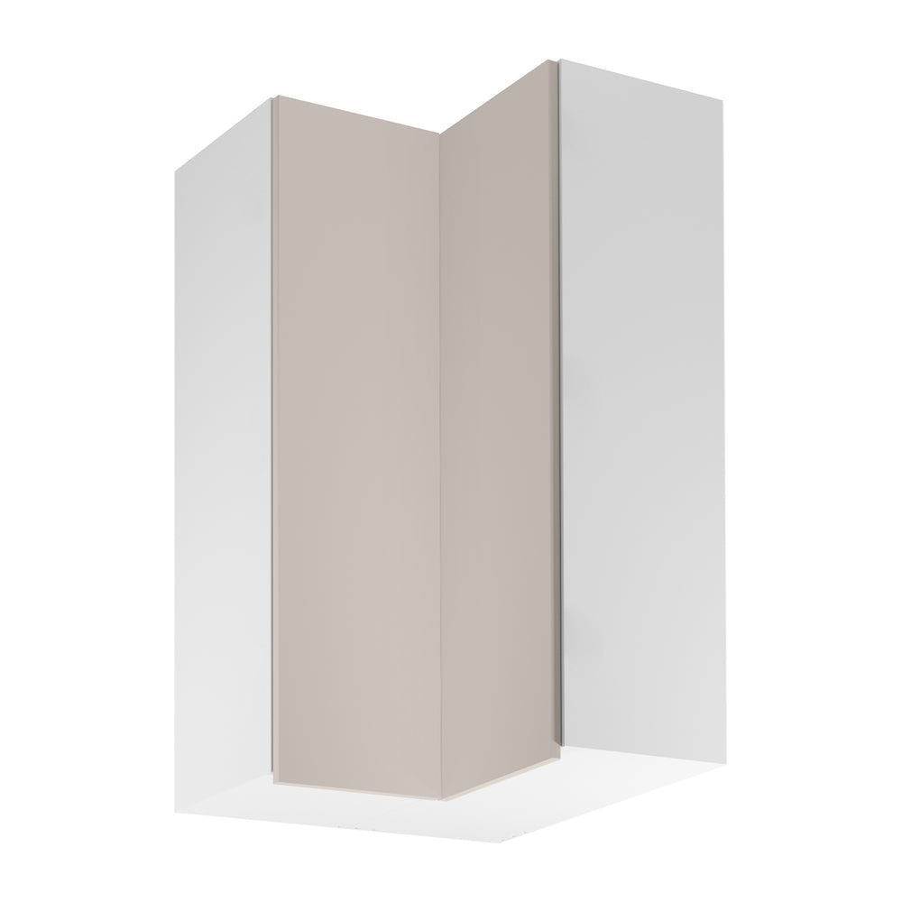Eckhängeschrank G60N2 – Sorento Weiß Beige – L-Form für den Innenwinkel