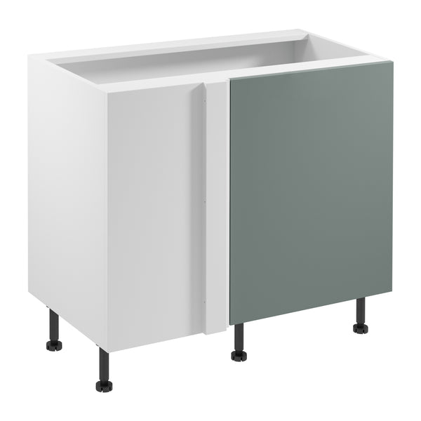 Eckunterschrank D100N P/L – Sorento Weiß Grün – Maximale Stauraumnutzung in Ihrer Küche.