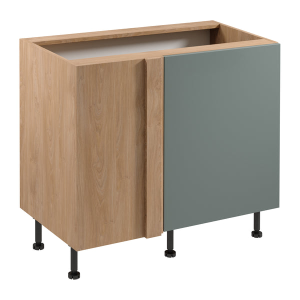 Eckunterschrank D100N R/L – Sorento Grün Sonoma Eiche – Nutzen Sie jeden Winkel Ihrer Küche.