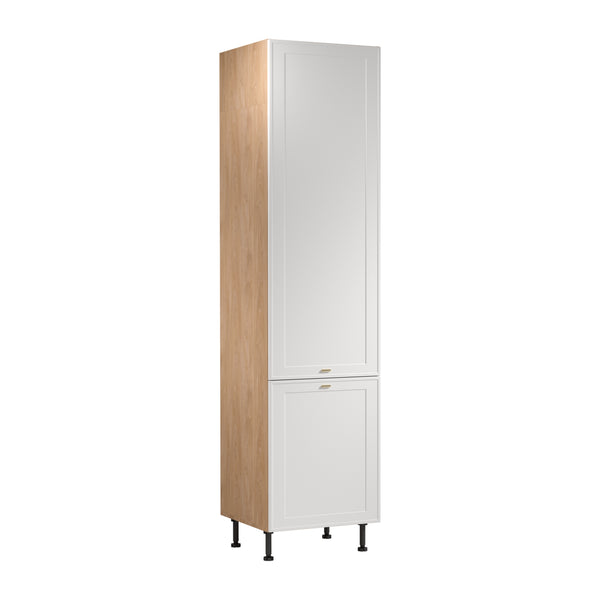 Hochschrank D60T P/L AX – Sorento Sonoma Eiche Weiß – Schönes und praktisches Design für Ihre Küche.