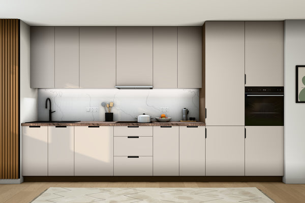 Küchenzeile Sorento Beige – 400 cm – mit 2 Hochschränken – K73-G400 R